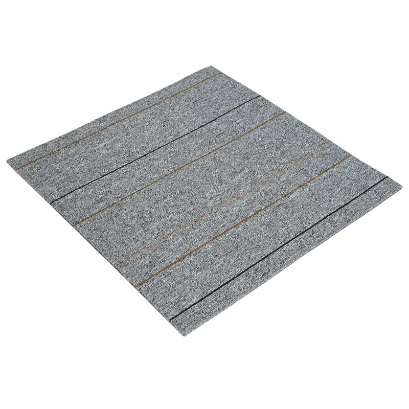 Kilimų plytelė Šviesiai pilka su dryžiais 50 x 50 cm 36 pcs