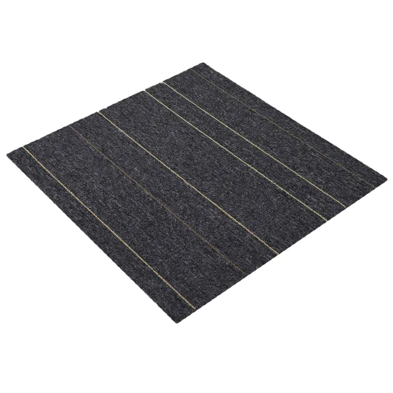 Kilimų plytelė Tamsiai pilka su juostelėmis 50 x 50 cm 20 pcs