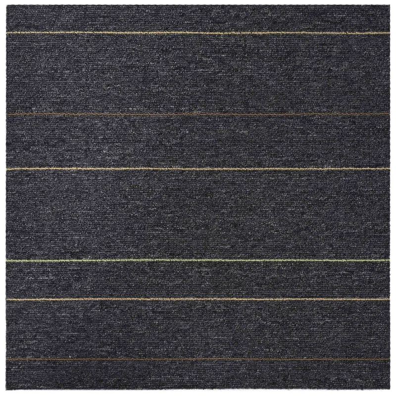Kilimų plytelė Tamsiai pilka su juostelėmis 50 x 50 cm 36 pcs