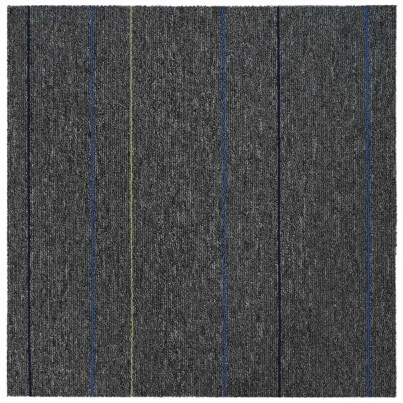 Kilimų plytelė Vidutinė pilka su juostelėmis 50 x 50 cm 20 pcs