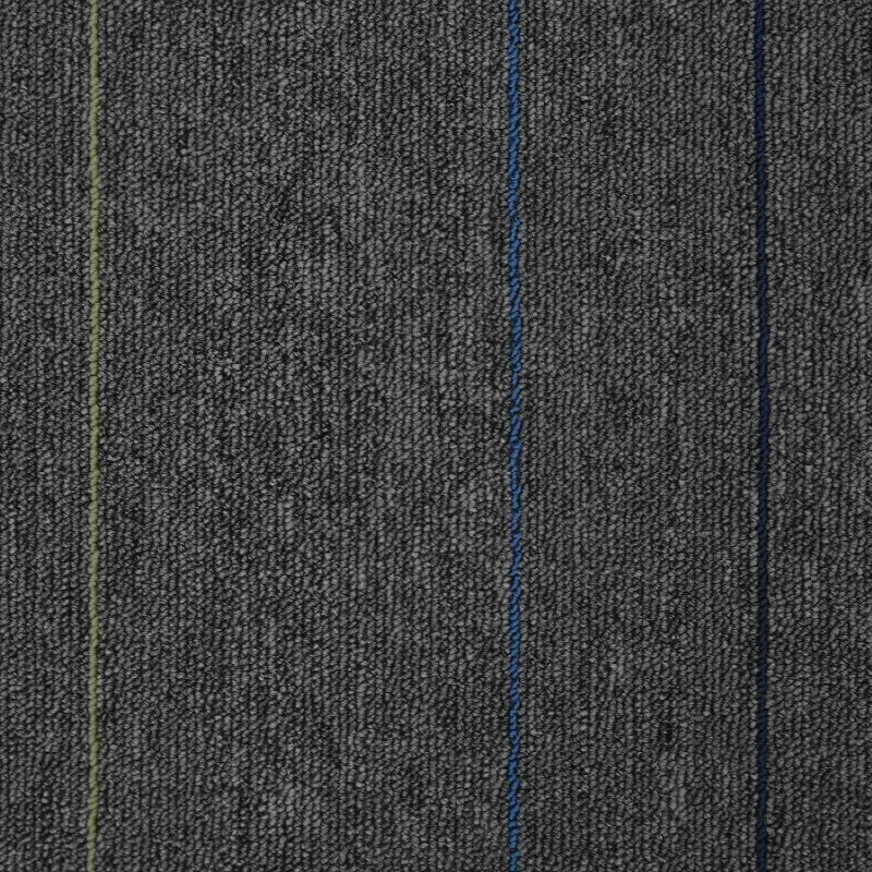 Kilimų plytelė Vidutinė pilka su juostelėmis 50 x 50 cm 20 pcs
