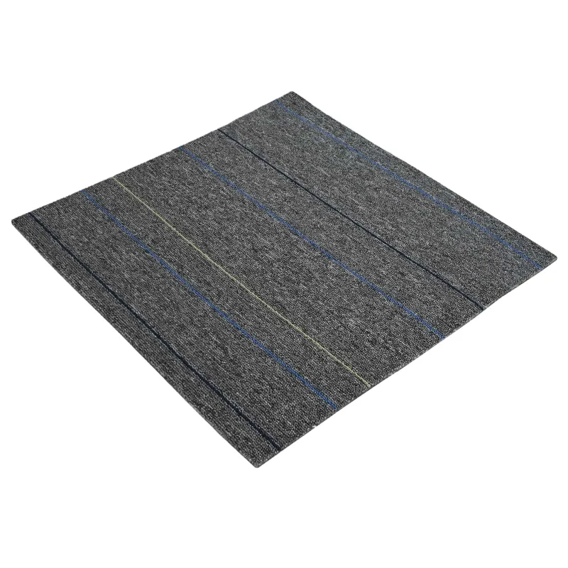 Kilimų plytelė Vidutinė pilka su juostelėmis 50 x 50 cm 36 pcs