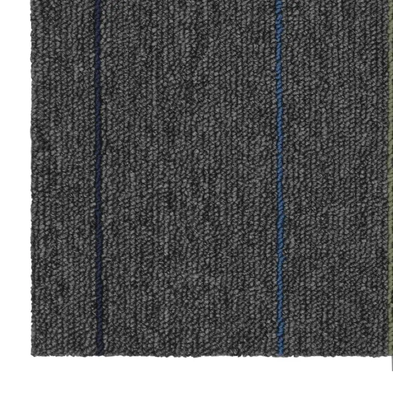 Kilimų plytelė Vidutinė pilka su juostelėmis 50 x 50 cm 36 pcs