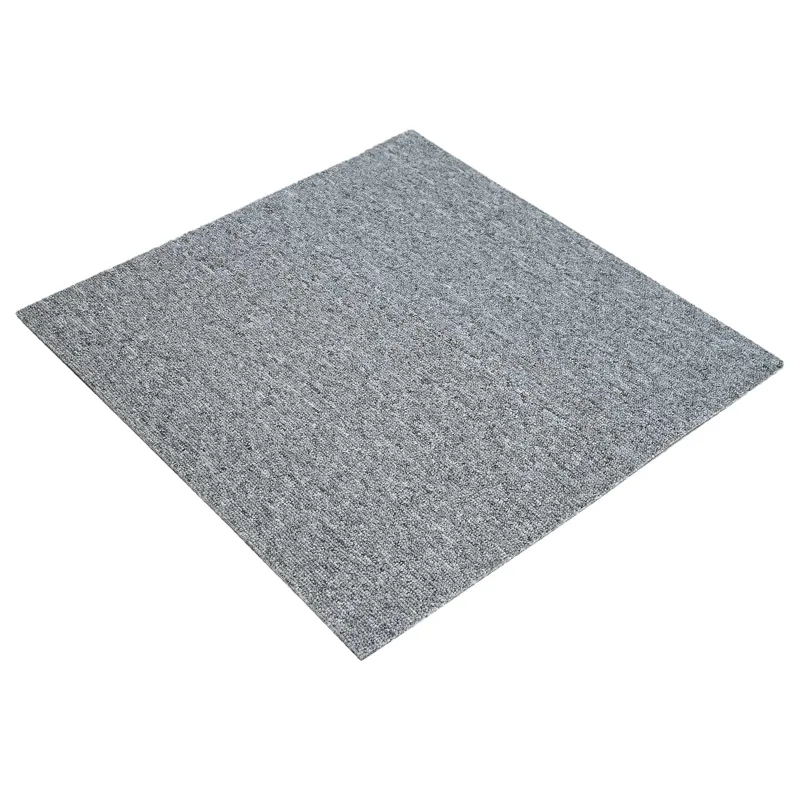 Kilimų plytelė Šviesiai pilka 50 x 50 cm 36 pcs PP ir Bitumas