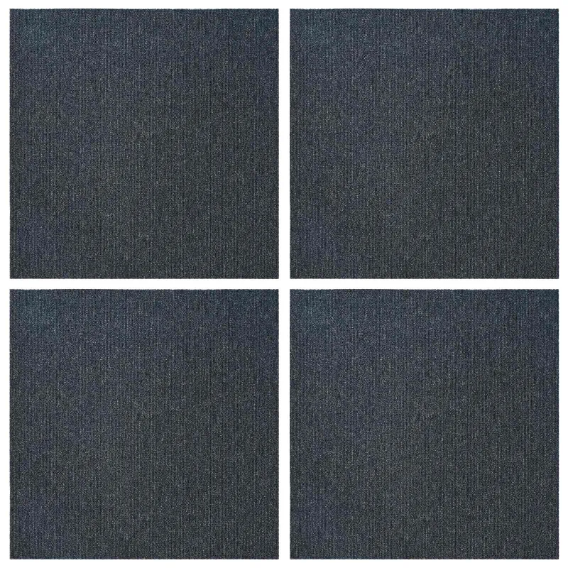 Kilimų plytelė Mėlyna Pilka 50 x 50 cm 4 pcs PP ir Bitumas