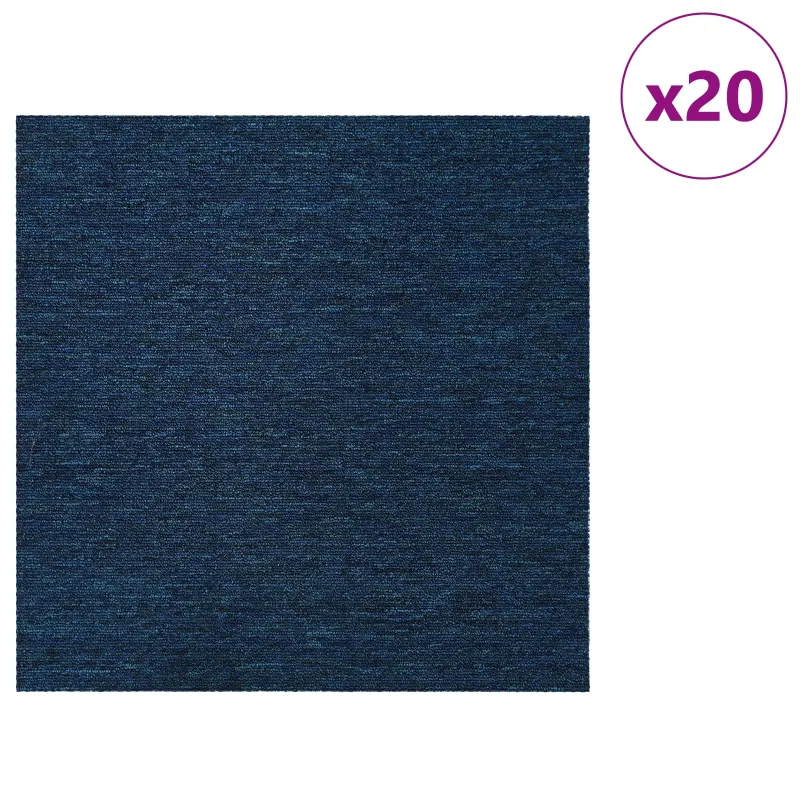 Kilimų plytelė Mėlyna 50 x 50 cm 20 pcs PP ir Bitumas