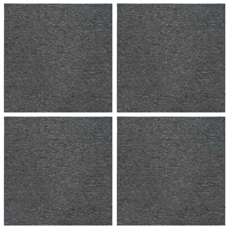 Kilimų plytelė Vidutinė pilka 50 x 50 cm 4 pcs PP ir Bitumas