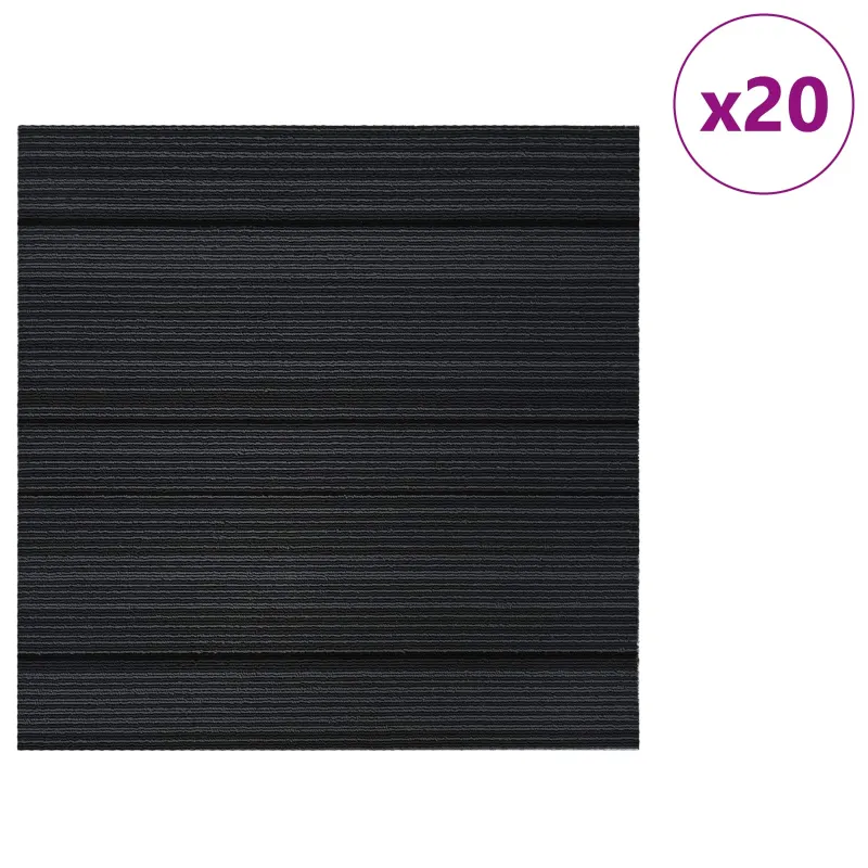 Kilimų plytelė Juostelėta šviesiai pilka 50 x 50 cm 20 pcs