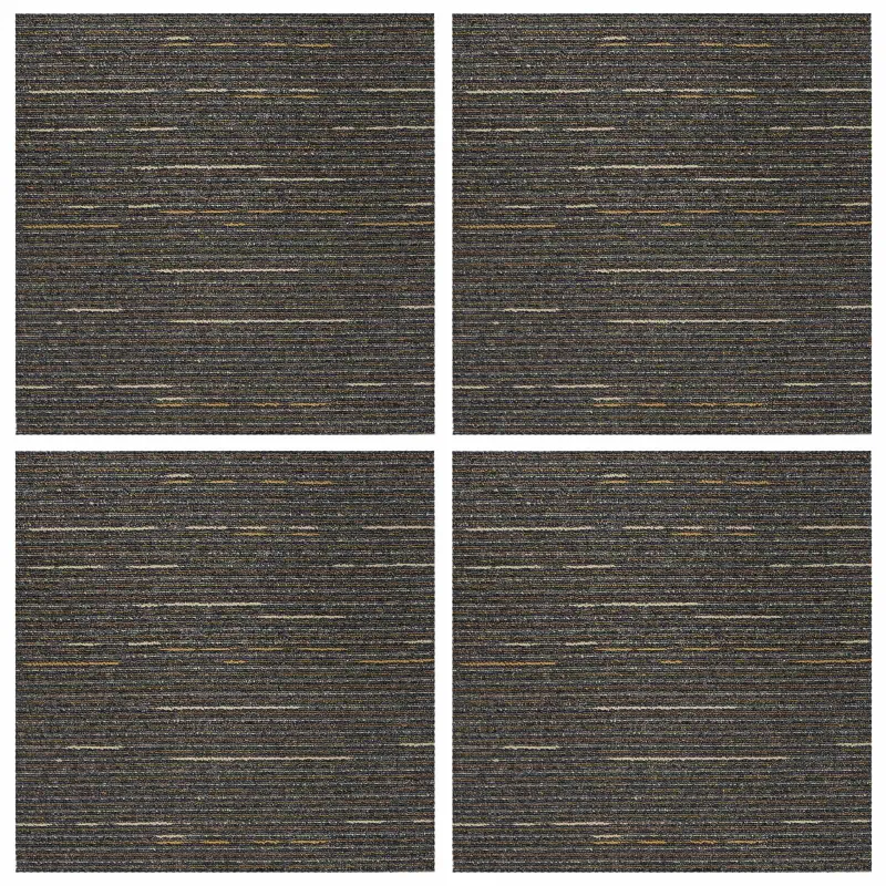Kilimų plytelė Dryžuota šviesiai ruda 50 x 50 cm 4 pcs
