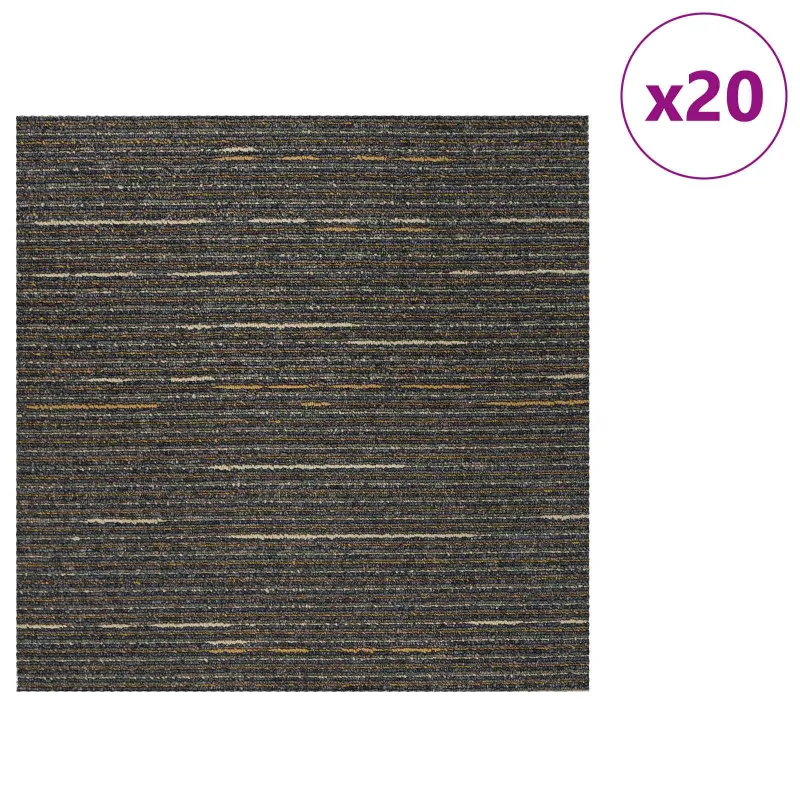 Kilimų plytelė Dryžuota šviesiai ruda 50 x 50 cm 20 pcs