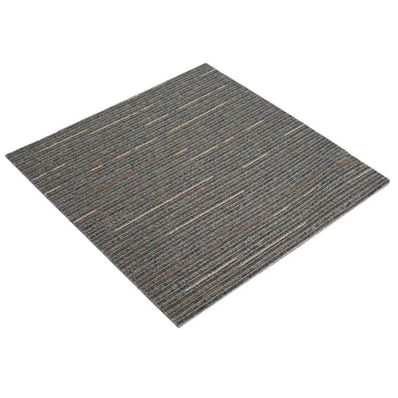 Kilimų plytelė Dryžuota Tamsiai Ruda 50 x 50 cm 20 pcs