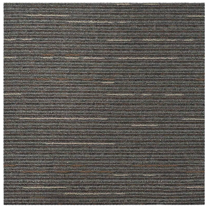 Kilimų plytelė Dryžuota Tamsiai Ruda 50 x 50 cm 20 pcs