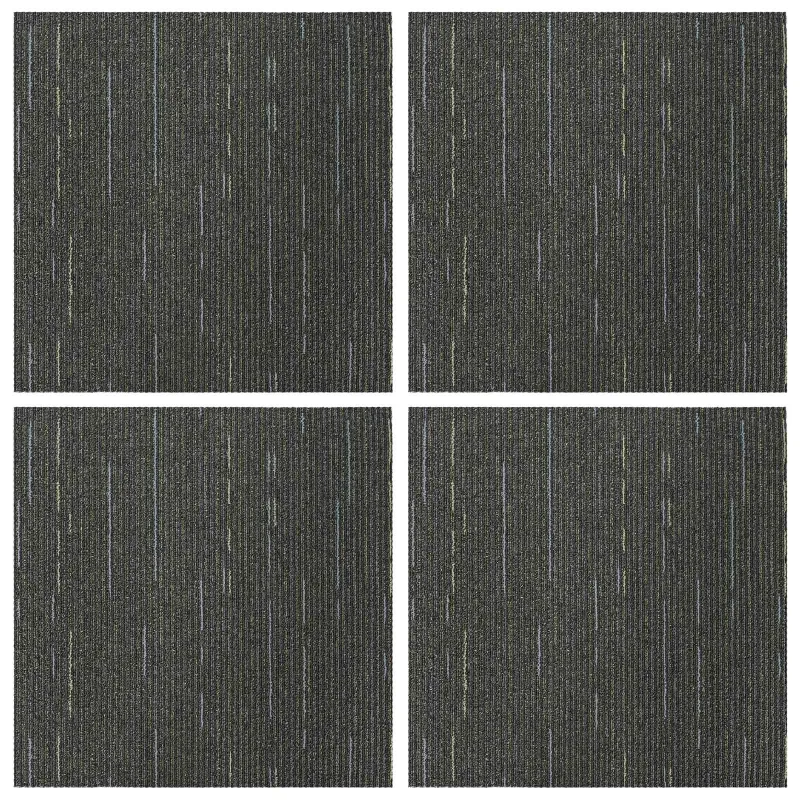 Kilimų plytelė Dryžuota šviesiai žalia 50 x 50 cm 4 pcs