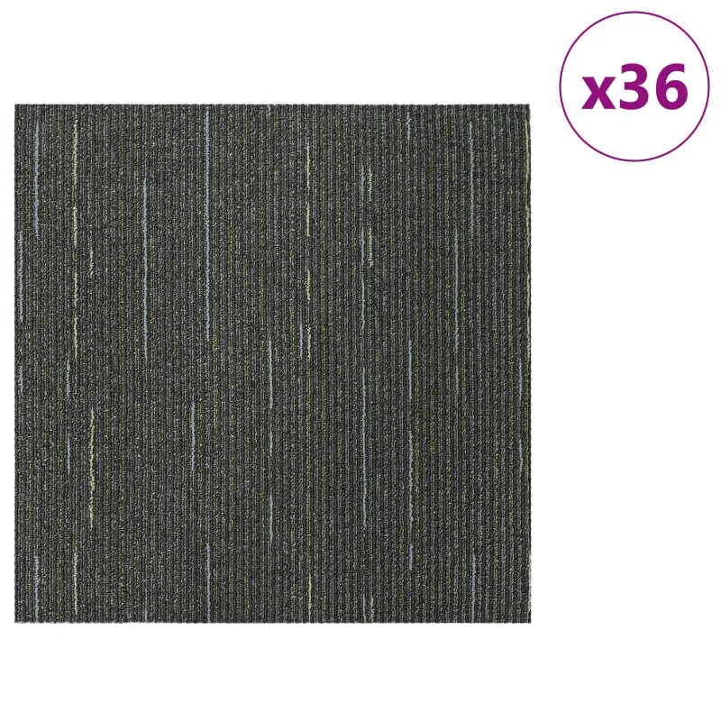 Kilimų plytelė Dryžuota šviesiai žalia 50 x 50 cm 36 pcs