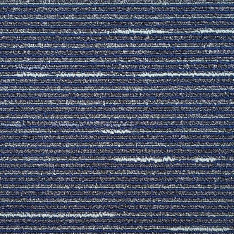 Kilimų plytelė Dryžuota mėlyna 50 x 50 cm 4 pcs PP ir Bitumas