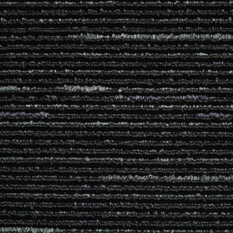 Kilimų plytelė Dryžuota Juoda 50 x 50 cm 36 pcs PP ir Bitumas