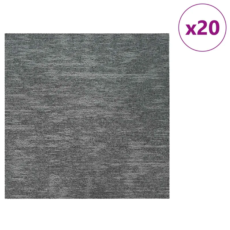 Kilimų plytelė Uolų pilka 50 x 50 cm 20 pcs PP ir Bitumas