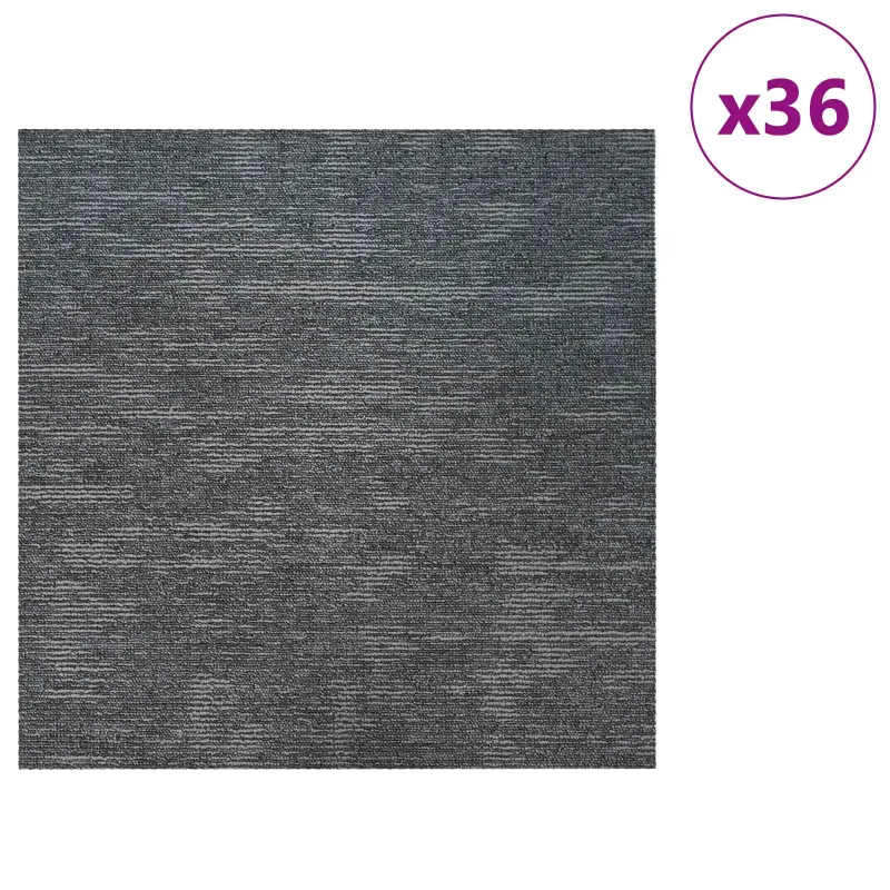 Kilimų plytelė Dangaus pilka 50 x 50 cm 36 pcs PP ir Bitumas