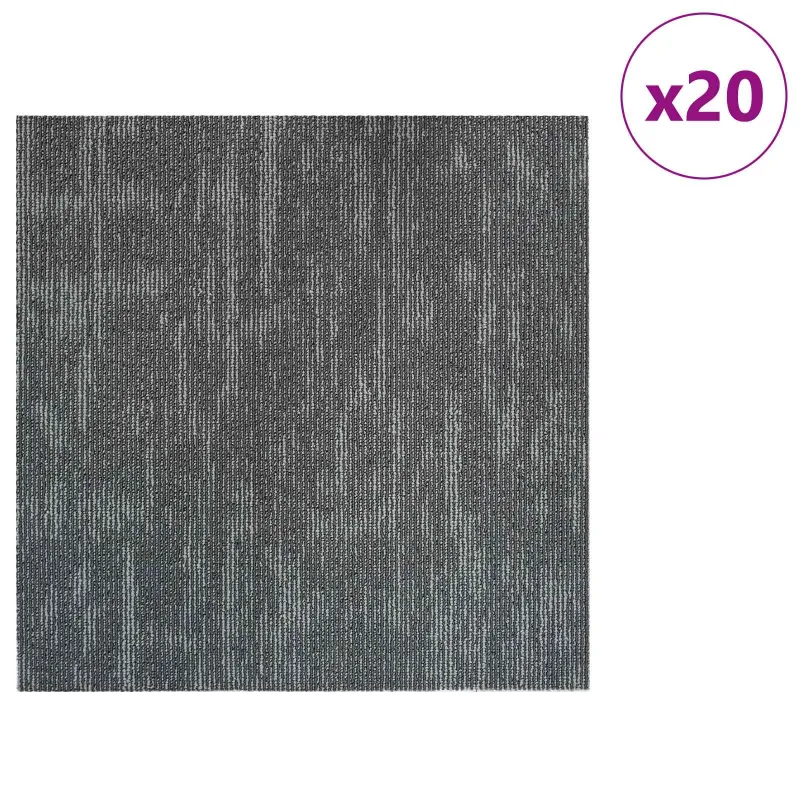 Kilimų plytelė Betono pilka 50 x 50 cm 20 pcs PP ir Bitumas