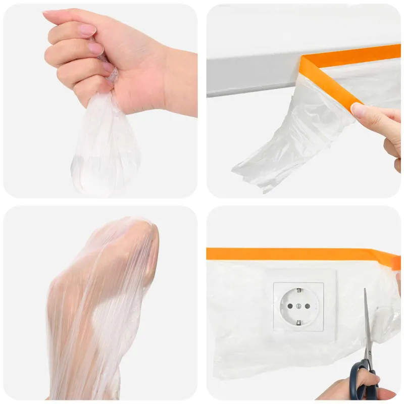 Dulkių lapas su klijuojama juosta 6 pcs Skaidrus 55 x 3300 cm