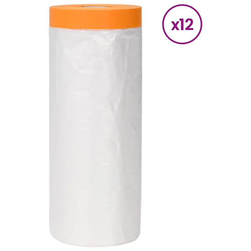Dulkių lapas su klijuojama juosta 12 pcs Skaidrus 210 x 2000 cm
