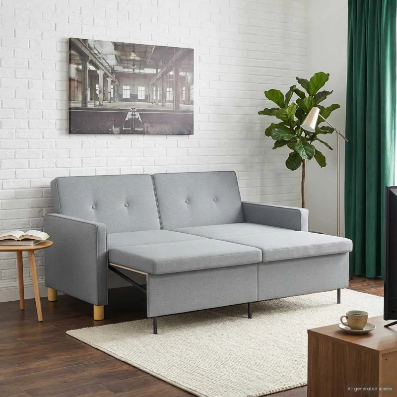 Ištraukiama sofa-lova Šviesiai žalia Audinys