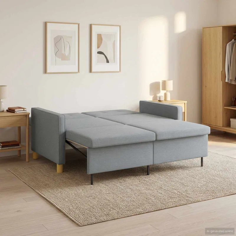 Ištraukiama sofa-lova Šviesiai žalia Audinys