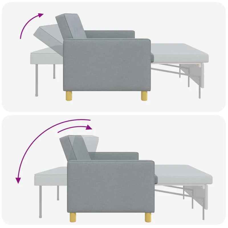 Ištraukiama sofa-lova Šviesiai žalia Audinys