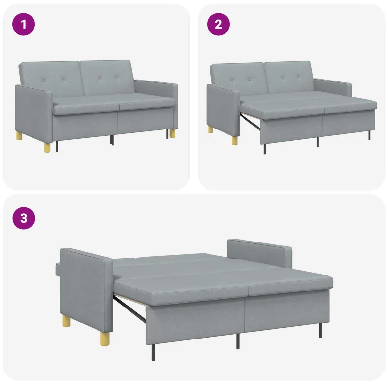 Ištraukiama sofa-lova Šviesiai žalia Audinys
