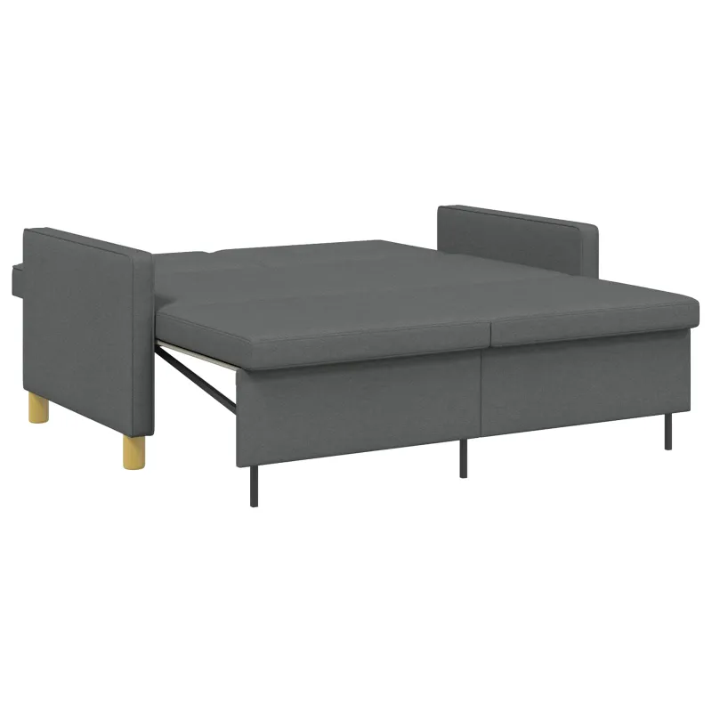 Ištraukiama sofa-lova Tamsiai pilka Audinys