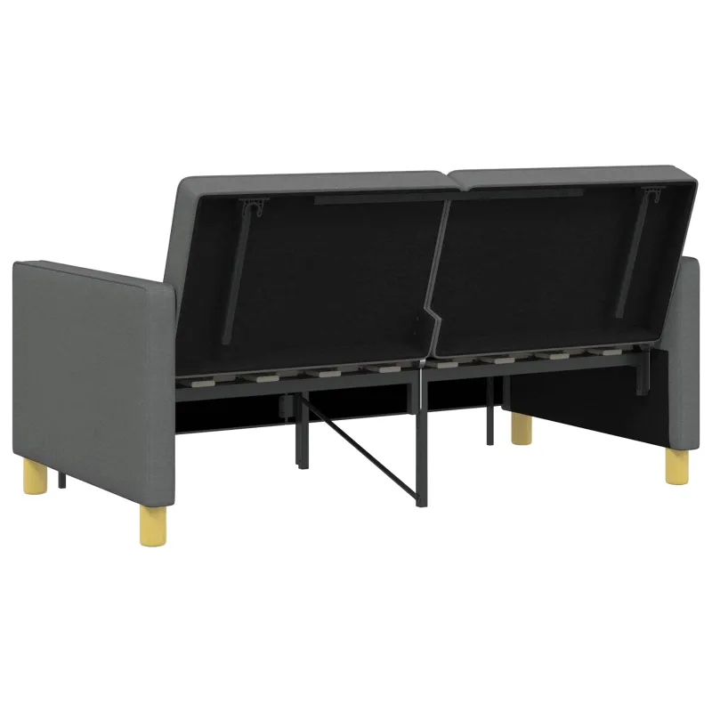 Ištraukiama sofa-lova Tamsiai pilka Audinys