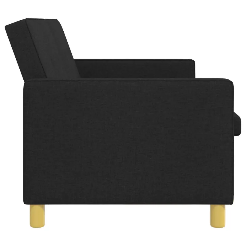 Ištraukiama sofa-lova Juoda Audinys