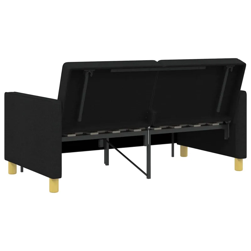 Ištraukiama sofa-lova Juoda Audinys