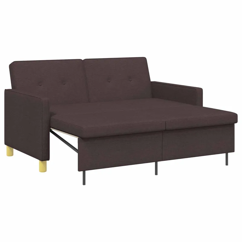 Ištraukiama sofa-lova Tamsiai rudas Audinys