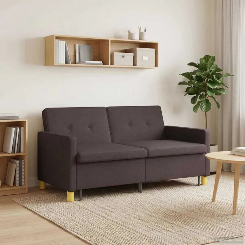 Ištraukiama sofa-lova Tamsiai rudas Audinys