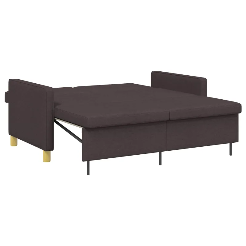 Ištraukiama sofa-lova Tamsiai rudas Audinys