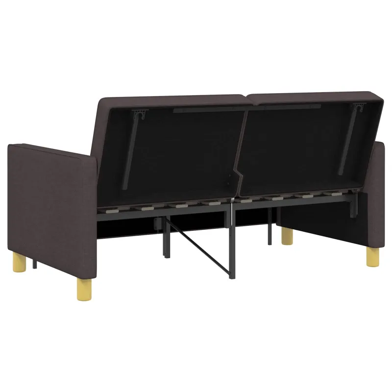 Ištraukiama sofa-lova Tamsiai rudas Audinys