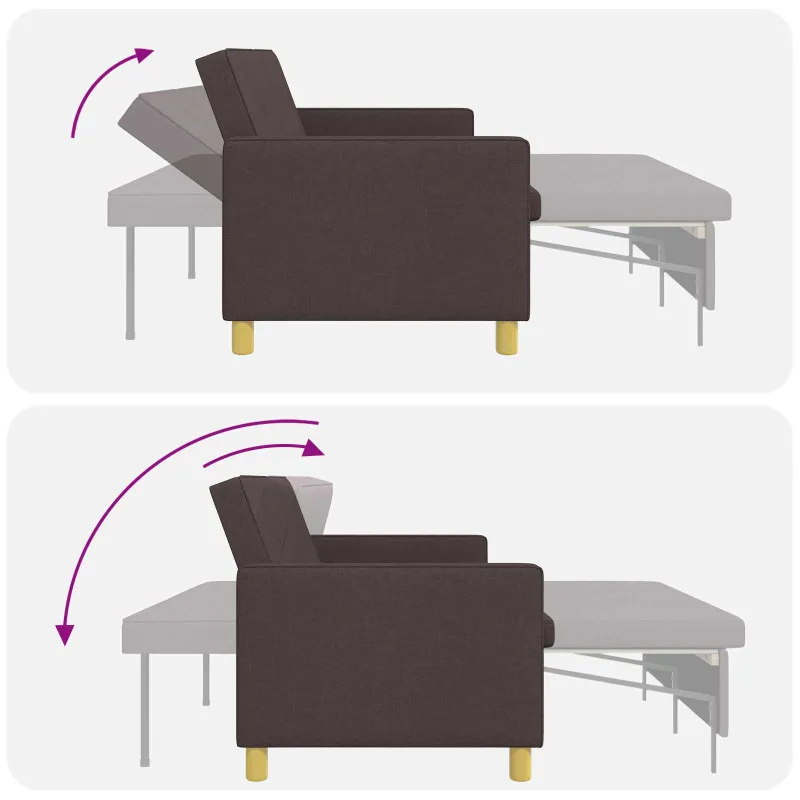 Ištraukiama sofa-lova Tamsiai rudas Audinys