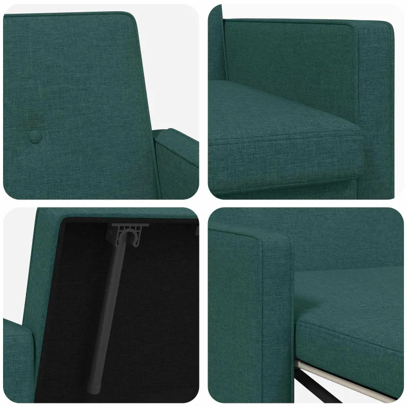Ištraukiama sofa-lova Tamsiai žalia Audinys
