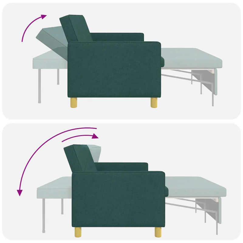 Ištraukiama sofa-lova Tamsiai žalia Audinys