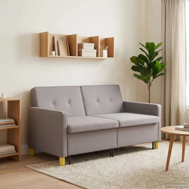 Ištraukiama sofa-lova Taupe Audinys