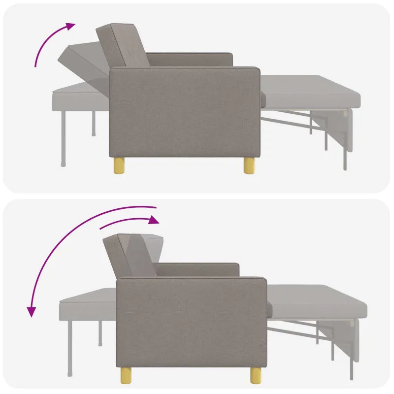 Ištraukiama sofa-lova Taupe Audinys