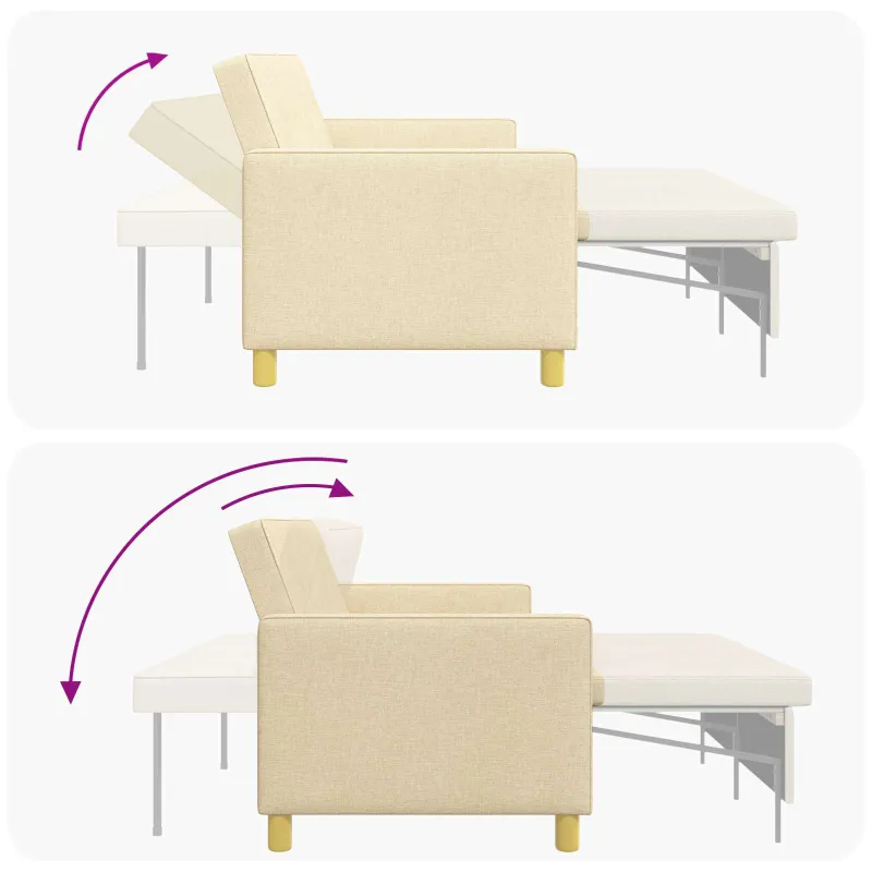 Ištraukiama sofa-lova Kreminė Audinys