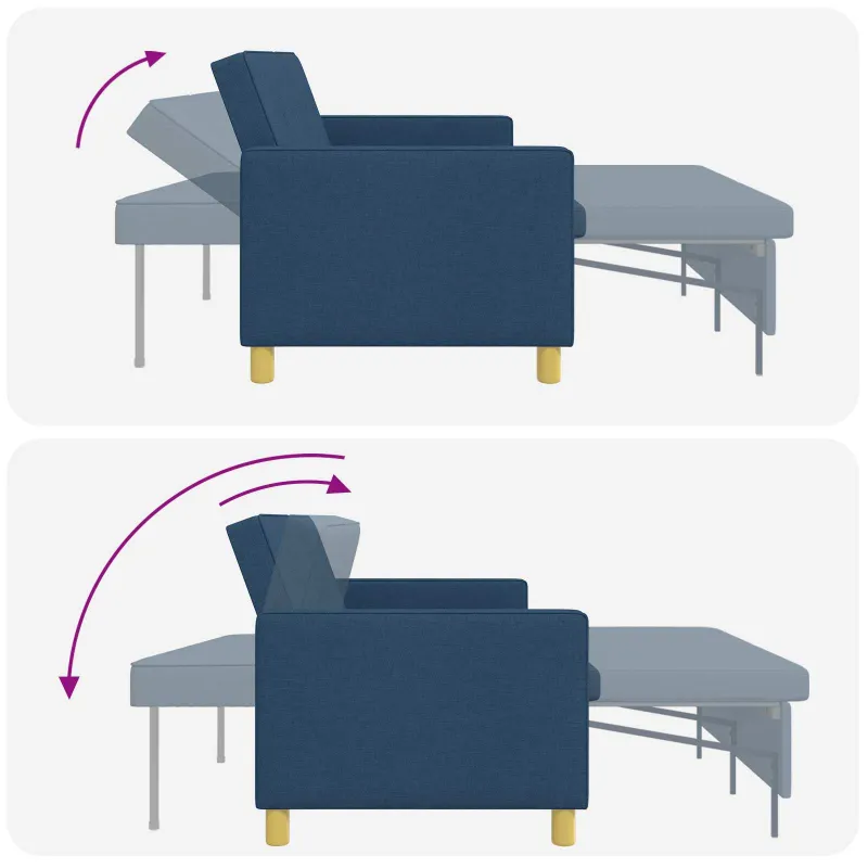 Ištraukiama sofa-lova Mėlyna Audinys