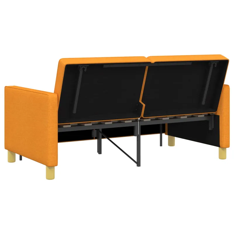 Ištraukiama sofa-lova Tamsiai geltona Audinys