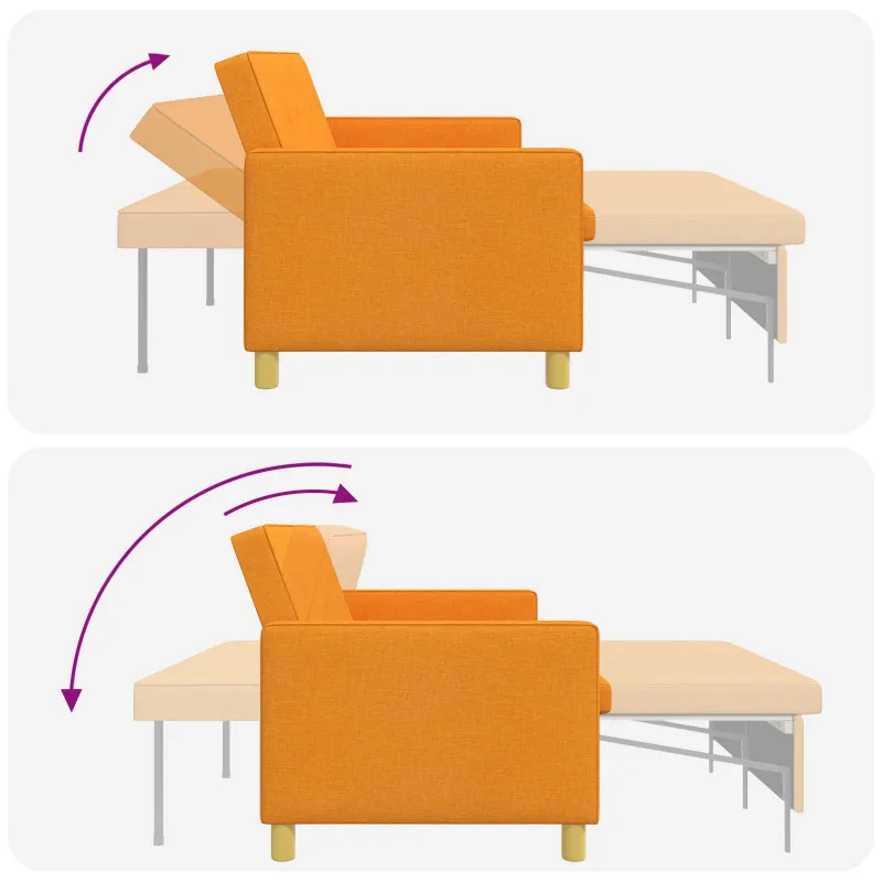 Ištraukiama sofa-lova Tamsiai geltona Audinys