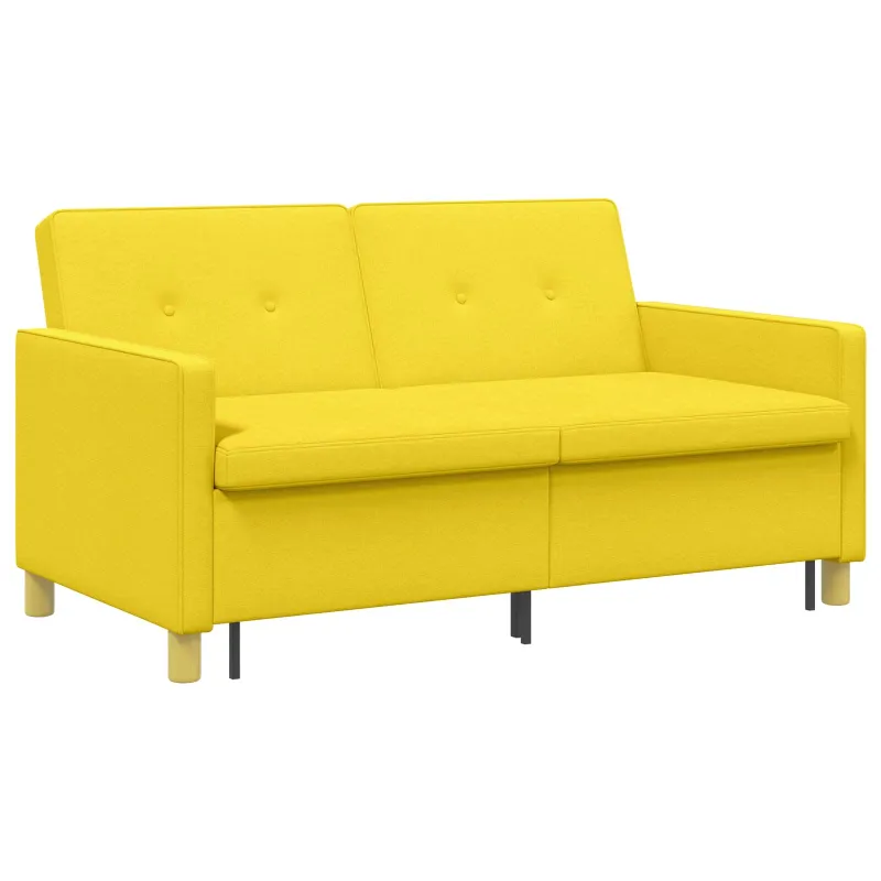 Ištraukiama sofa-lova Šviesi geltona Audinys