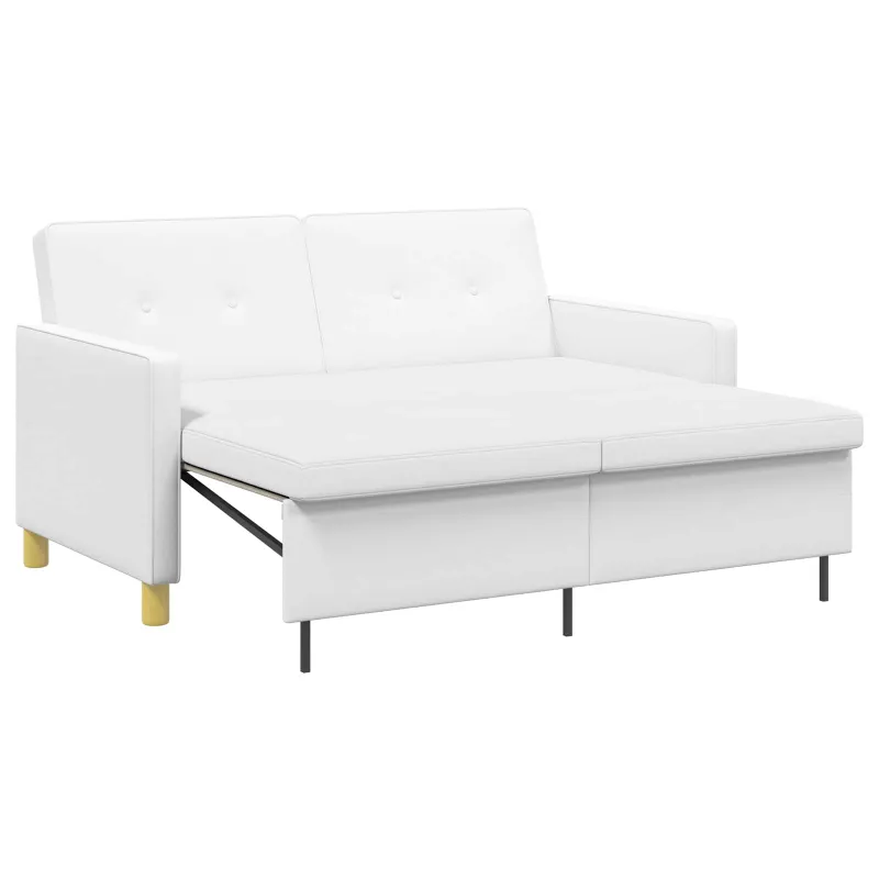 Ištraukiama sofa-lova Balta Audinys