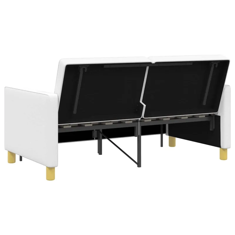 Ištraukiama sofa-lova Balta Audinys