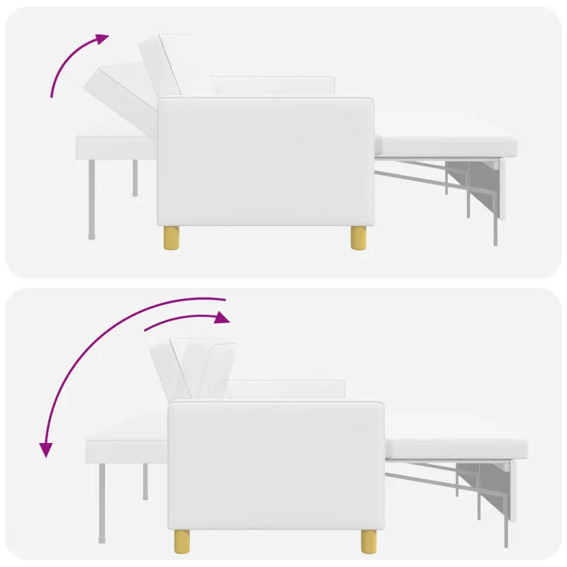 Ištraukiama sofa-lova Balta Audinys